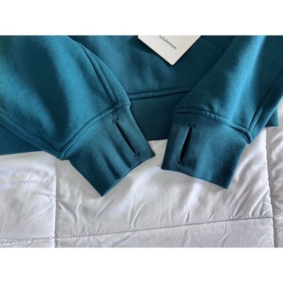 New lululemon Scuba Oversized Half Zip Hoodie Size M/L Storm Teal Sold Out - Picture 4 of 10